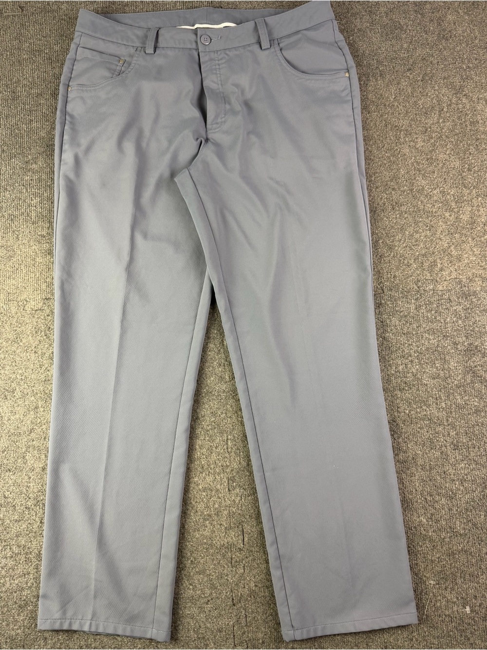 Puma Mens Polyester Blend Flat Front Golf Pants Size 38x32 Gray